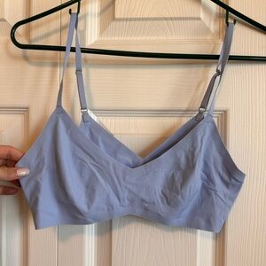 aerie Lavender Ribbed Bralette with Adjustable Straps